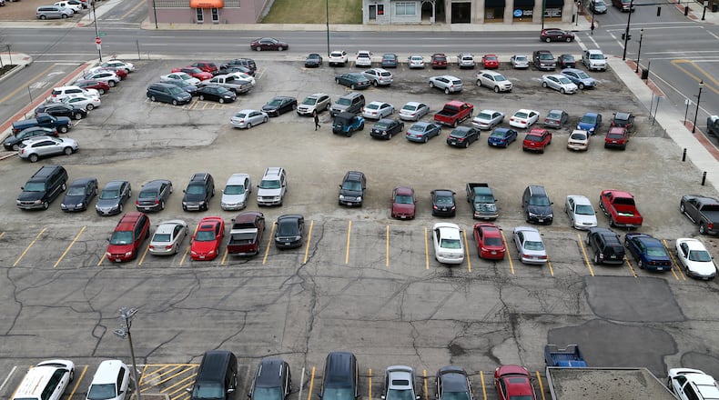 The proposed parking garage will sit on the corner of Fountain Avenue and Columbia Street and will offer between 275 to 325 parking spaces.Bill Lackey/Staff