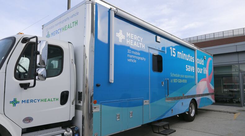 Mercy Health 3D Mobile Mammography Vehicle. Bill Lackey/Staff