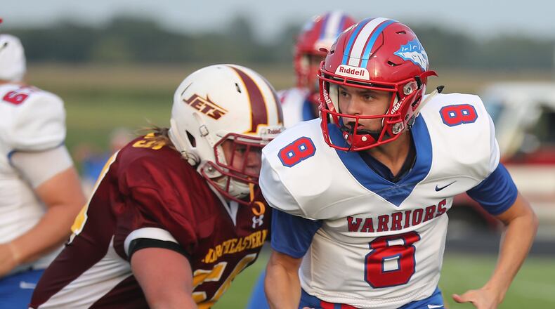 Northwestern QB Chris Hart leads the CBC with 485 passing yards and eight touchdowns. BILL LACKEY/STAFF