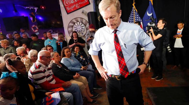 Democratic presidential candidate Tom Steyer speaks at a campaign event in Myrtle Beach, S.C., Wednesday, Feb. 26, 2020. (AP Photo/Gerald Herbert) (Gerald Herbert/AP)