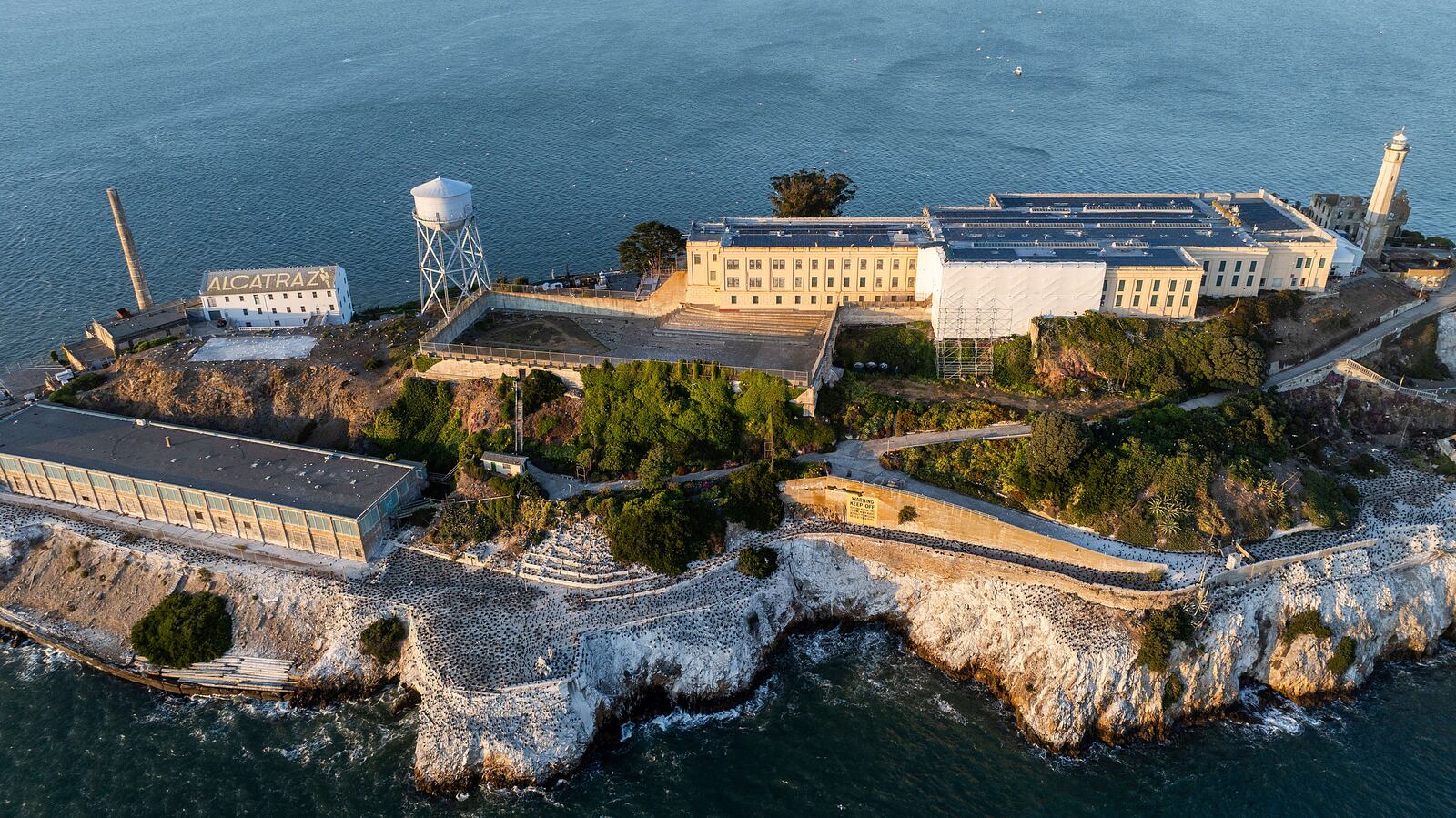 Alcatraz Island is pictured on Sunday, May 4, 2025, in the San Francisco Bay, Calif. (AP Photo/Noah Berger)