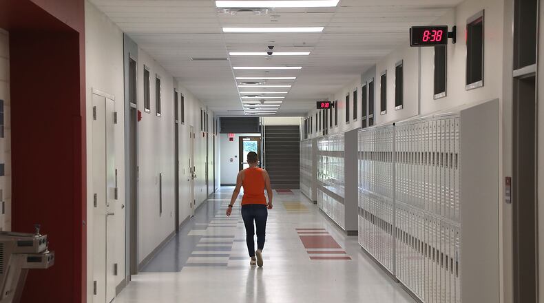 The construction of the new Northeastern School is nearly complete Wednesday, July 6, 2022. The teachers and administration will be moving in later this month. BILL LACKEY/STAFF