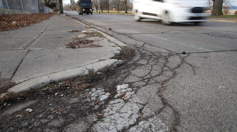 South Yellow Springs Street between Pleasant Avenue and Southern Avenue is scheduled to be repaired next year. BILL LACKEY/STAFF