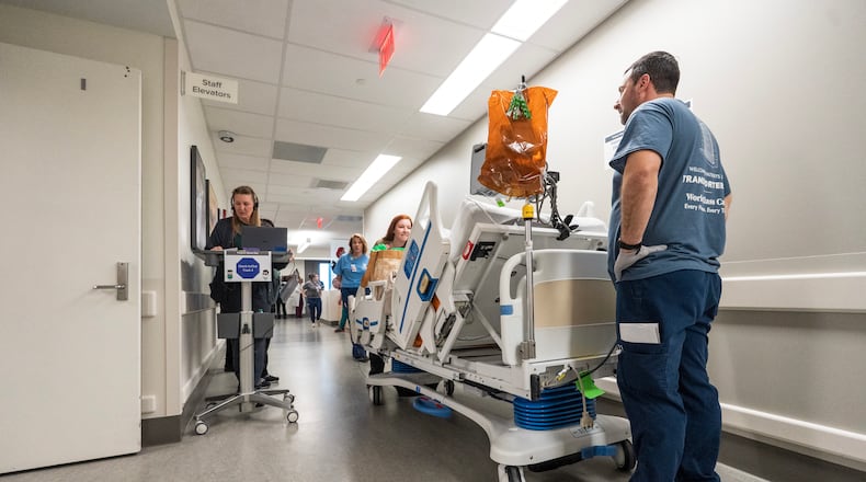 Patients move into University Hospital at the Ohio State University Wexner Medical Center on Sunday, Feb. 22, 2026. CONTRIBUTED BY OSU WEXNER MEDICAL CENTER
