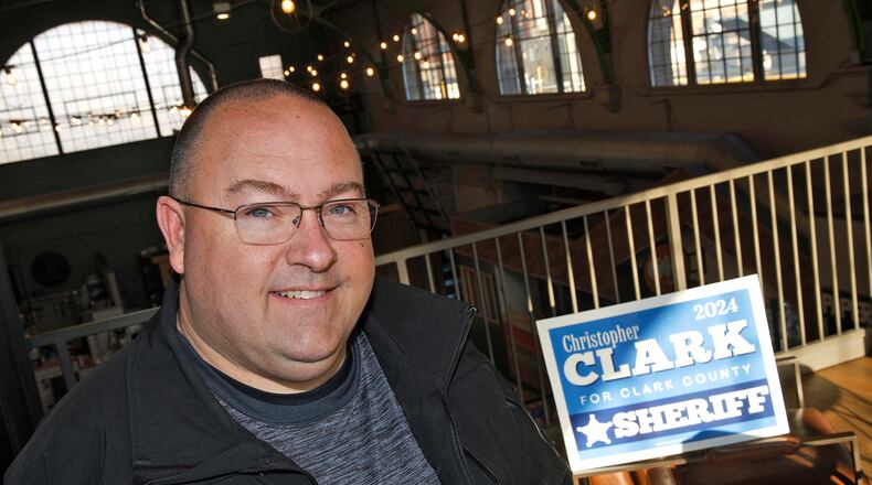 Chris Clark will become Clark County sheriff in January after the Tuesday, March 19, 2024 primary election victory over incumbent Deborah Burchett. He faces no opponent in November. BILL LACKEY/STAFF