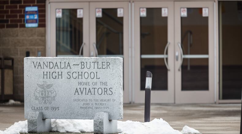 Vandalia-Butler parents have expressed concern with how the district is handing its response to the pandemic. JIM NOELKER/STAFF