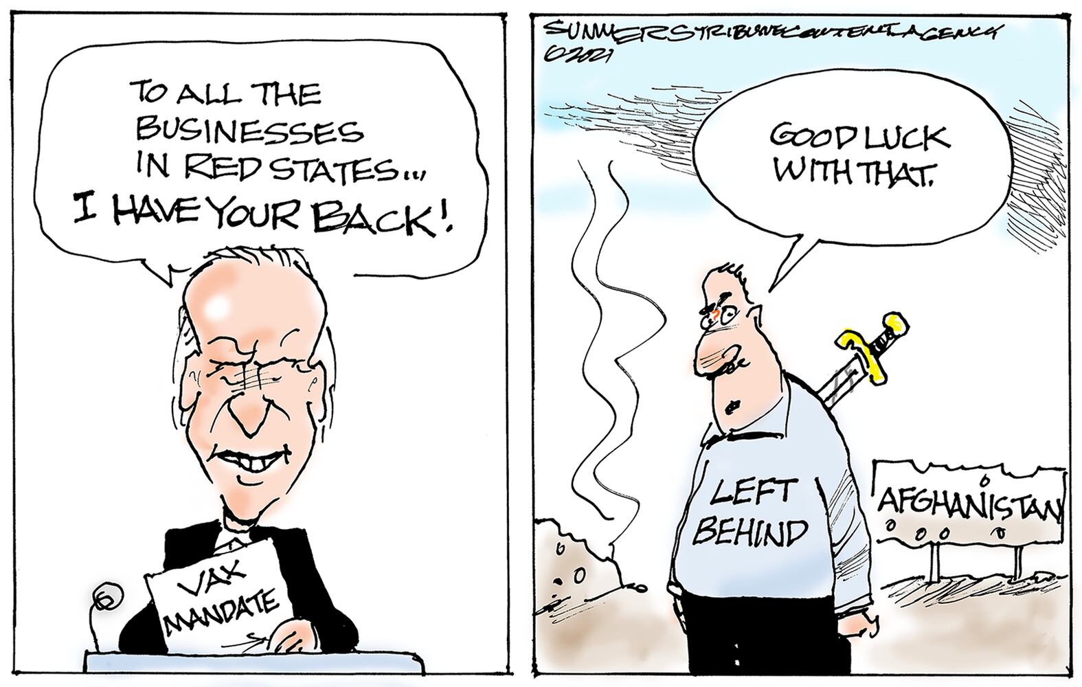 Week in cartoons: Religious exemptions, California recall and more