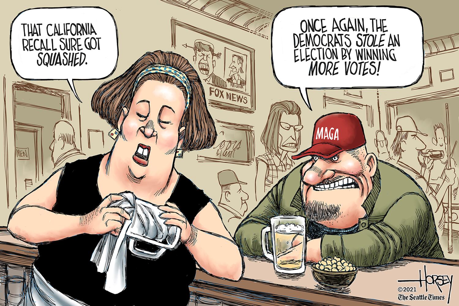 Week in cartoons: Religious exemptions, California recall and more