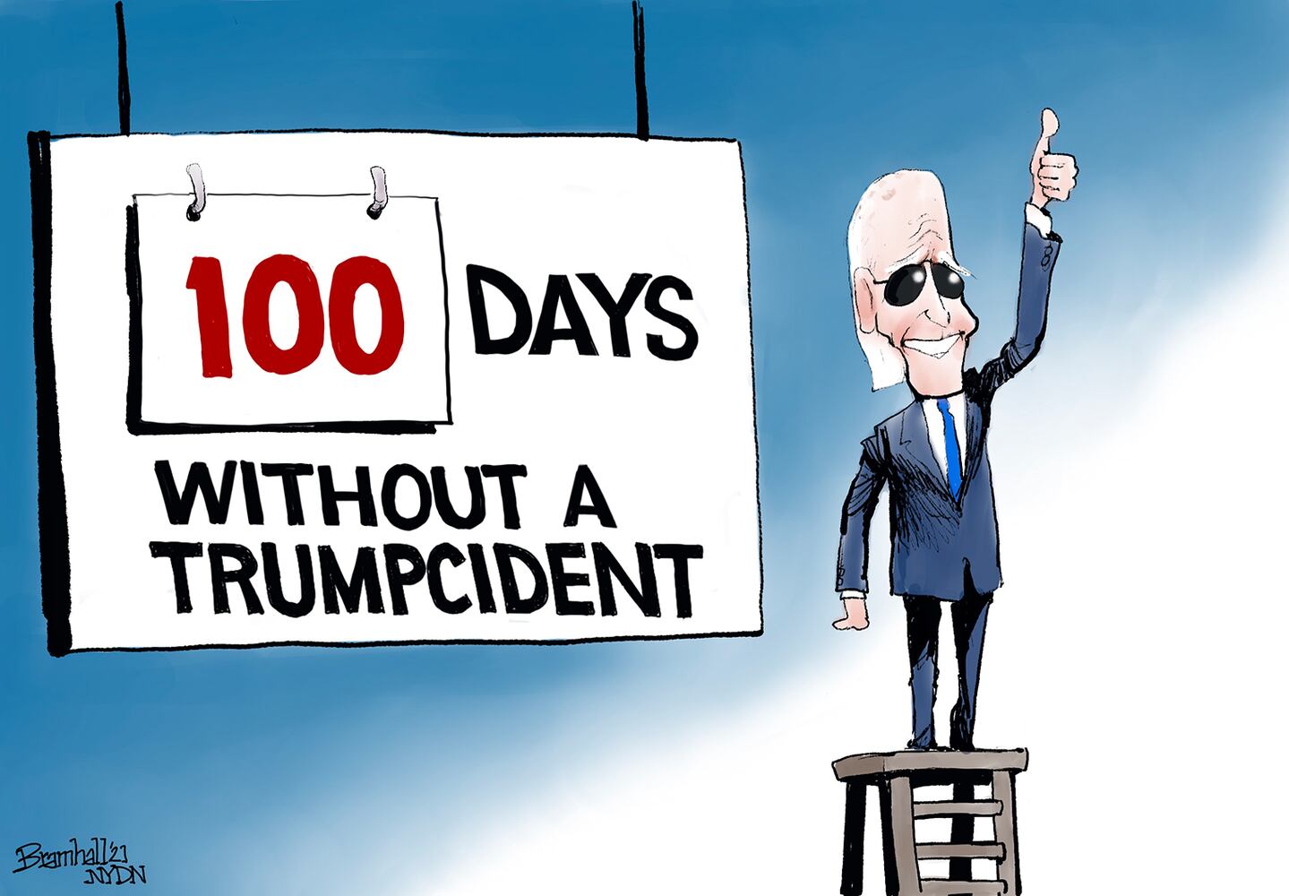 Week in cartoons: Biden's first 100 days, anti-vaxxers and more