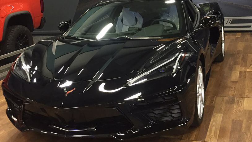 ‘Gorgeous’ doesn’t begin to describe this Corvette Stingray in the Chevrolet area at the 2020 Dayton Auto Show. AMY ROLLINS/STAFF