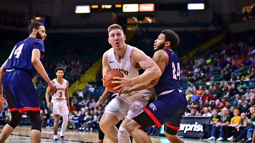 Wright State center Loudon Love scored 17 points and had eight rebounds in Saturday night’s 83-60 win over Detroit Mercy. Joseph Craven/CONTRIBUTED