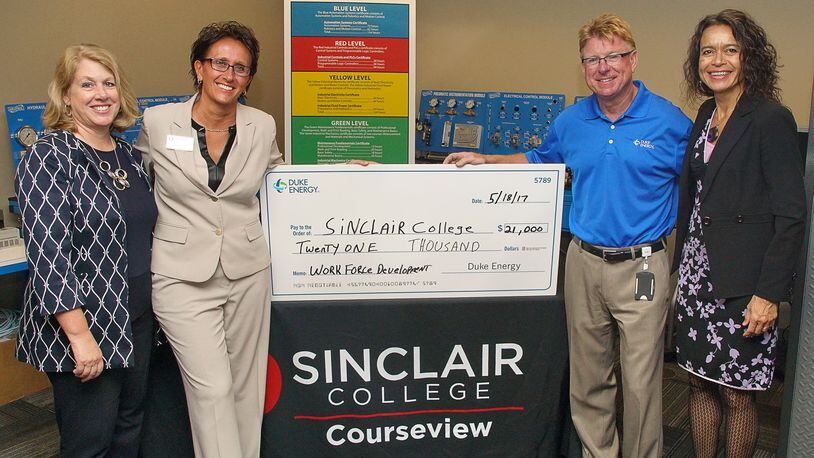Sinclair Community College has been awarded a $21,000 grant to train industrial maintenance technicians.
