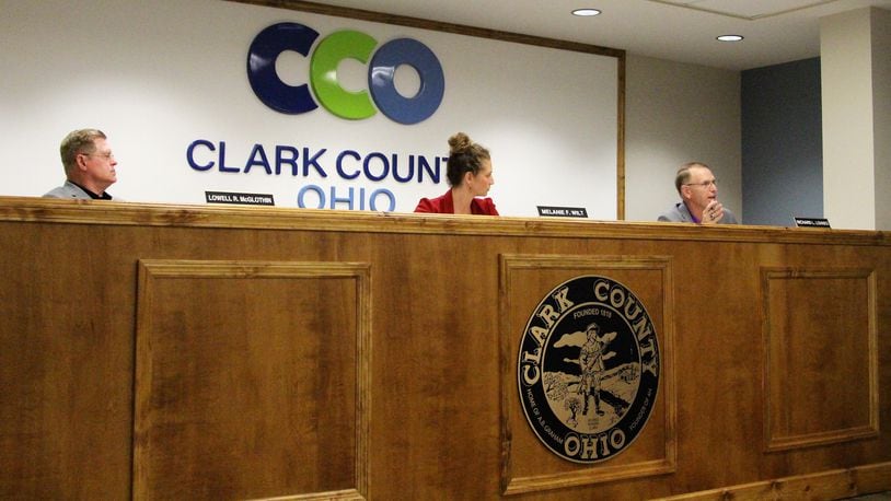 Clark County commissioners during their informal session on Wednesday. Hasan Karim/Staff