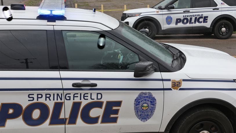 Springfield police cruisers in a 2022 file photo. BILL LACKEY/STAFF