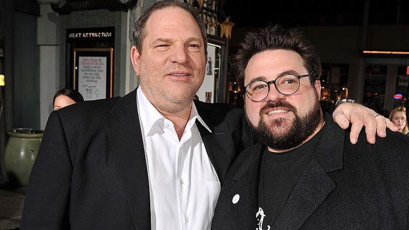 LOS ANGELES, CA - OCTOBER 20:  Executive producer Harvey Weinstein and writer/director Kevin Smith arrive at a premiere held at Grauman's Chinese Theater on October 20, 2008 in Los Angeles, California.  (Photo by Kevin Winter/Getty Images)