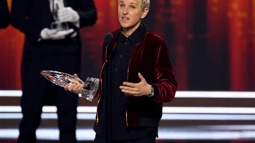 LOS ANGELES, CA - JANUARY 18: Actress/TV host Ellen DeGeneres accepts Favorite Animated Movie Voice for 'Finding Dory' onstage during the People's Choice Awards 2017 at Microsoft Theater on January 18, 2017 in Los Angeles, California. DeGeneres opened her Tuesday show with a monologue likening the plot of the film to those  (Photo by Kevin Winter/Getty Images)