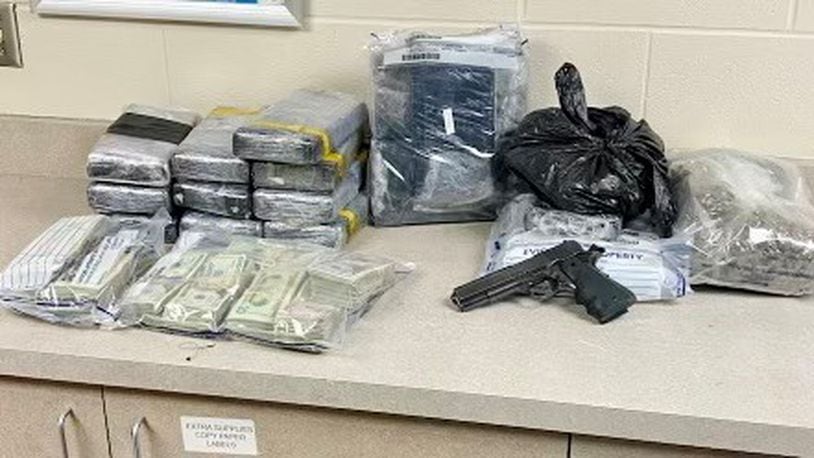 Cash linked to a drug cartel and17 kilos of cocaine were seized during a raid Tuesday, May 16, 2023, in Trotwood, the Miami Valley Bulk Smuggling Task Force announced. CONTRIBUTED