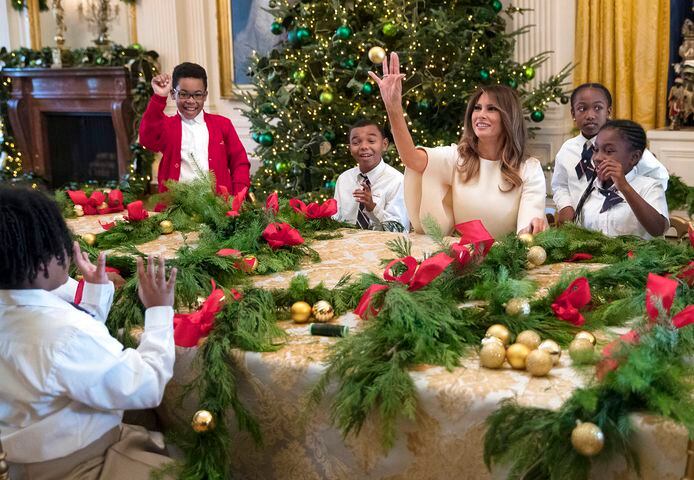Photos: Melania Trump unveils White House Christmas decorations