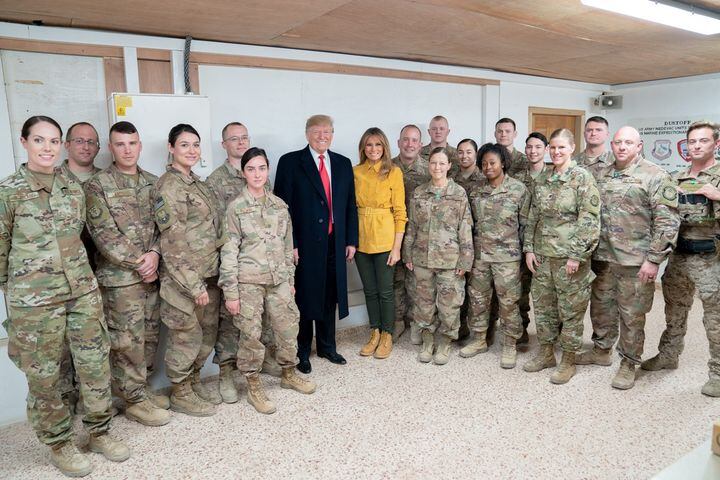Trump makes unannounced visit to troops in Iraq