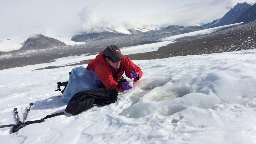 Wittenberg University assistant professor of geology and environmental science Dr. Sarah Fortner spent part of last winter in Antarctica studying the effects of climate change. Closer to home, she’s also working on a paper on the Ohio River. Contributed photo