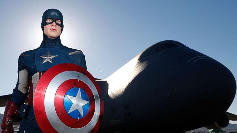 Captain America was one of the comic book characters shopping at a Target for children in a Kansas City hospital.