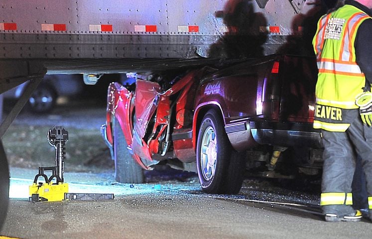 PHOTOS: Fatal accident involving pickup and semi on Dayton-Springfield Road