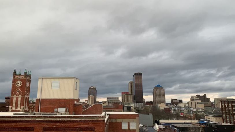 Clouds over Dayton on a windy Thursday morning