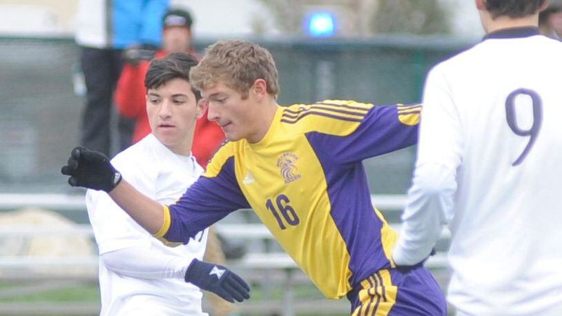 Shane Niemeier, pictured here in the 2014 season, is among the many boys soccer standouts who have excelled at Bellbrook since new head coach Bob Parks has been with the program. MARC PENDLETON / STAFF