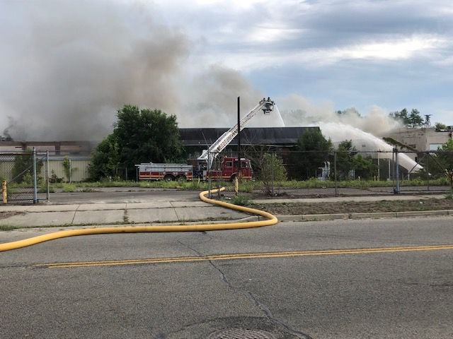 Abandoned factory fire in Springfield