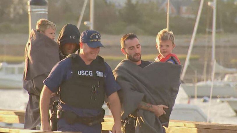 Three missing boaters were found safe off the Massachusetts coast early Monday after a 39-year-old man and his two children failed to return home from a trip after setting out from Plymouth.