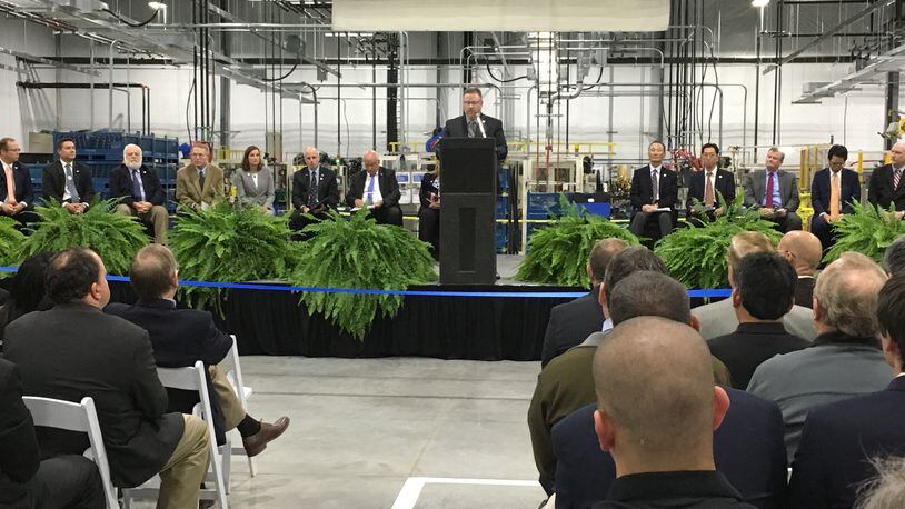 Topre America celebrated the grand opening of its first Ohio plant on Tuesday. Staff Photo/ Katherine Collins
