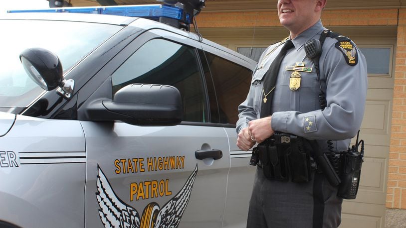 Brian Aller is the Springfield Post Commander of the Ohio State Highway Patrol. Jeff Guerini/Staff