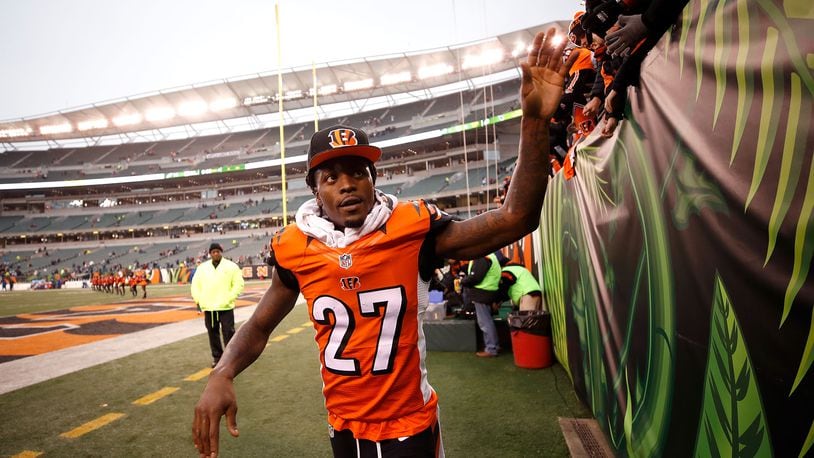CINCINNATI, OH - DECEMBER 4: Dre Kirkpatrick #27 of the Cincinnati Bengals shakes hands with fans as he walks off of the field at the end of the game against the Philadelphia Eagles at Paul Brown Stadium on December 4, 2016 in Cincinnati, Ohio. Cincinnati defeated Philadelphia 32-14. (Photo by Gregory Shamus/Getty Images)